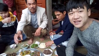 Cỗ giỗ bố.sườn xào chua ngọt thịt chó nấu củ chuối vả thịt ba chỉ nướng than hoa