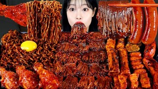 ASMR MUKBANG  SPICY SEAFOOD BOIL 🦑 SQUID OCTOPUS  SHRIMP ABALONE MUSHROOM EATIN