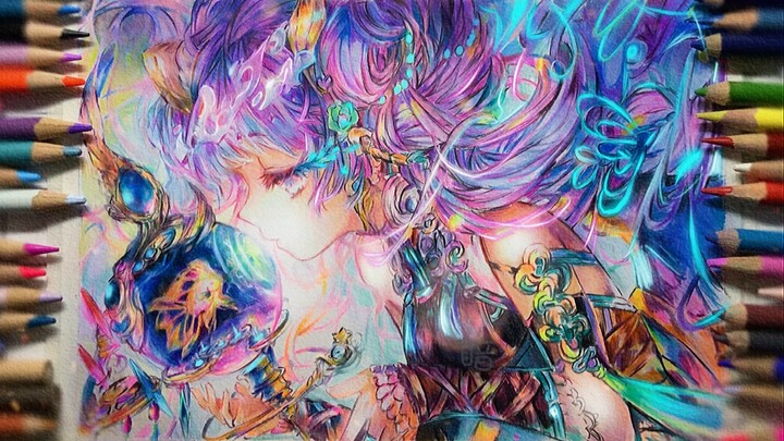 ชีวิต|ดินสอสีวาดด้วยลายมือสุดเจ๋ง