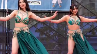 Pertunjukan Terbuka di Hari Cerah, Tarian Perut Gadis Jepang yang Elok dan Lincah