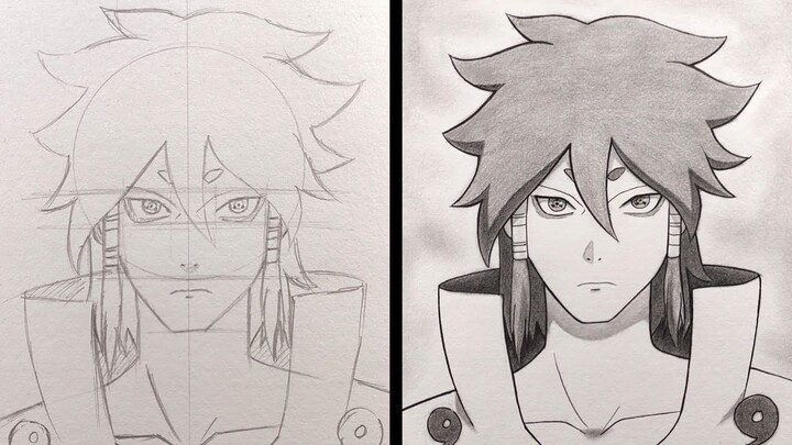 How to Draw Indra Otsutsuki - Naruto | easy anime drawing