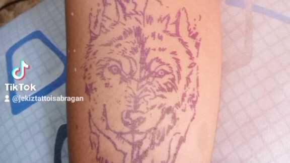wolf tattoo good and bad side concept