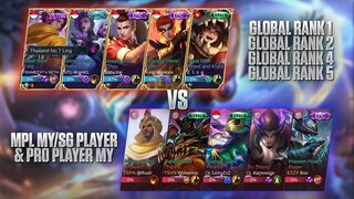 When Global Rank Meet MPL Player & Pro Player!! | Mobile Legends: Bang Bang