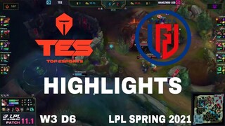 Highlight TES vs LGD All Game LPL Mùa Xuân 2021 | LPL Spring 2021 | Top Esports vs LGD Gaming