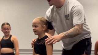 A good teacher's demonstration is really important. The little girl instantly gained confidence.