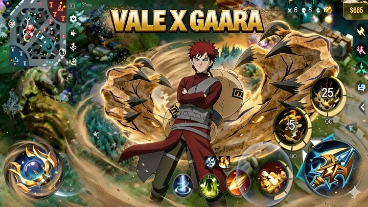 VALE X GAARA COLLAB! Skin Baru Gaara di Mobile Legends! Gameplay Mythic & Build Tersakit!⚡