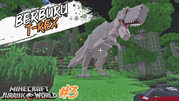 ADA T-REX NGAMUK 😁 Minecraft Jurassic World
