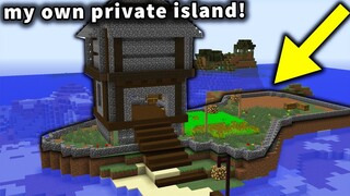 I built a PRIVATE island BASE to hide from the enemies!