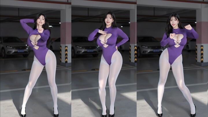 Purple-clad slightly chubby sister~~~ leaning on the摇