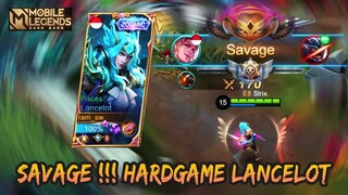 SAVAGE !!! HARDGAME LANCELOT | LANCELOT GAMEPLAY #175 | MOBILE LEGENDS BANG BANG