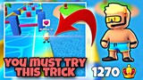 YOU MUST TRY THIS TRICK in SUPER SLIDE | Winning 1270 Crowns in Stumble Guys