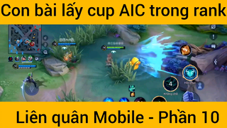 Con bài lấy cup AIC trong rank Liên quân mobile #10