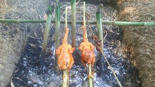 Gà nướng cơm lam chiều cuối tuần || việt miền tây