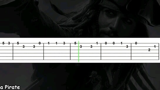 Pirates of the Caribbean theme song - he's a pirate (guitar score)