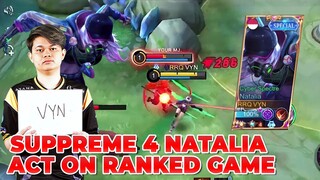 TOP SUPREME 4 NATALIA BERAKSI DI RANKED - MLBB