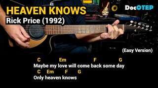Heaven Knows - Rick Price (1992) - Easy Guitar Chords Tutorial with Lyrics part 3 SHORTS REELS