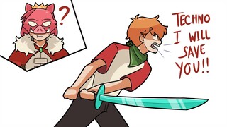 Tommy saves Techno's Life ❤️ "Technoblade Never Dies!" | Dream SMP Animatic