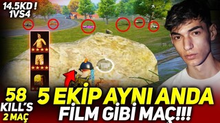 BU MAÇ VARKEN AKSİYON FİLMLERİ DE NEYMİŞ??? 5 EKİPLE AYNI ANDA FİGHT ATTIM, TERLEDİM! Pubg Mobile