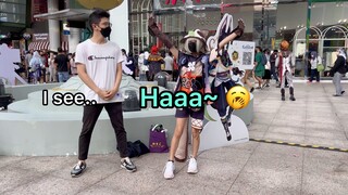 Can’t believe I DID IT with Sayu IN PUBLIC! [Genshin Impact] (Sayu Cosplay)