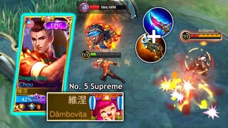 TOP GLOBAL Chou HIGH DAMAGE Build Reveal? | Mobile Legends