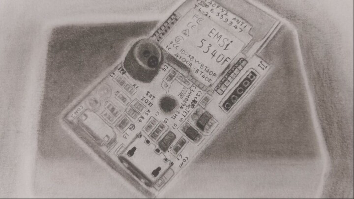 how to draw microchip( full drawing process)