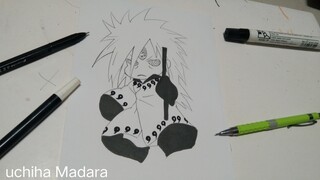 drawing  uchiha Madara versi chibi✨✨