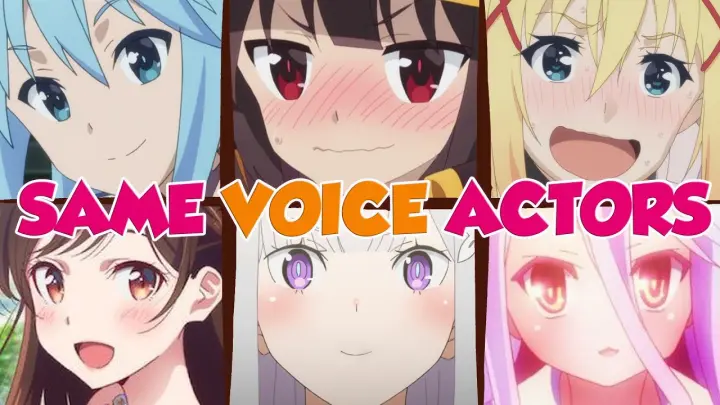 Konosuba All Characters Japanese Dub Voice Actors Seiyuu Same Anime Characters