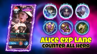 alice exp lane semi tank build counter hero gusion,natalia and Karrie