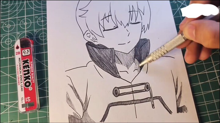 (Full BNW) cara menggambar Michio Kaga dari anime Isekai Meikyuu de harem🤫😋