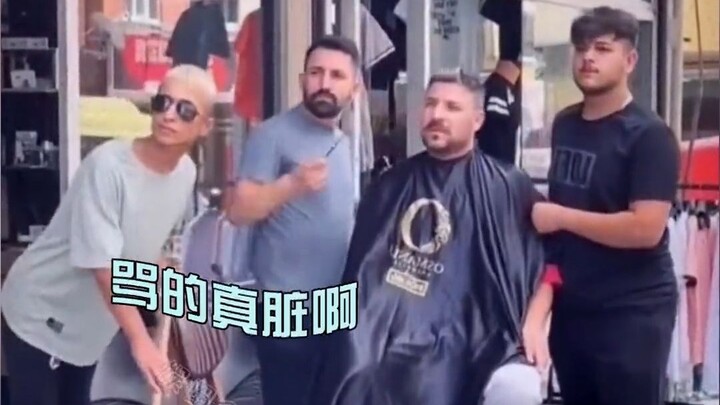Gossip knows no borders or species—haircutting, moving chairs, and watching the fun from outside; th
