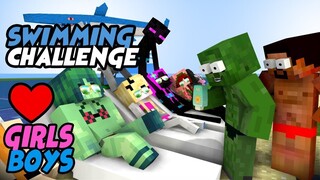 MONSTER SCHOOL : SWIMMING CHALLENGE  - GIRLS VS BOYS MONSTERS