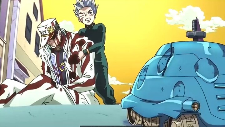 The invincible high school student Jotaro was blown up by a bomb tank and lost the ability to walk