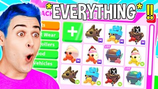 Unlocking *EVERYTHING* In Adopt Me HERMIT CRAB BOX Update!! New ICE CREAM FRENZY Mini Games (Roblox)