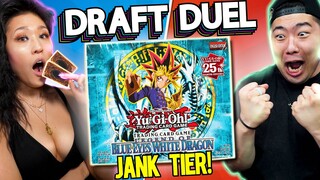 We OPEN and DUEL with the OLDEST YUGIOH CARDS! LIVE DRAFT BATTLE! (Legend of Blue-Eyes White Dragon)