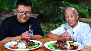 Countryside Recipe & Mukbang | Stewed Pork Rice