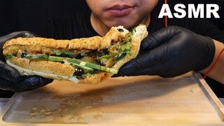 ASMR EATING SUBWAY BREADED CHICKEN SUB FOOT LONG & ROAST BEEF WRAP