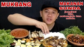 MAKAN JENGKOL MENTAH SAMBAL TERASI IKAN ASIN IKAN BAKAR LALAPAN MENTAH #makanansunda #mukbangjengkol