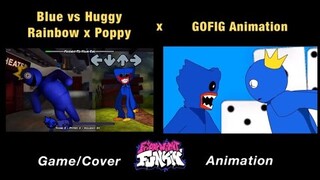 Rainbow Friends BLUE VS Poppy Playtime HUGGY WUGGY “Friends to your End” | FNF Animation