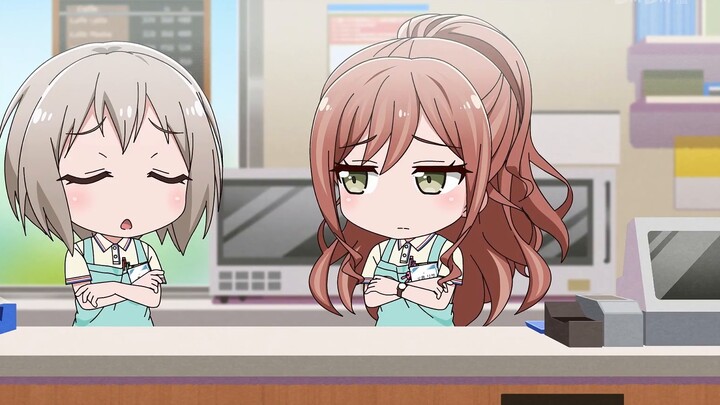 Two people communicating using modal particles