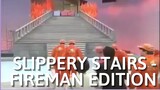 JAPANESE GAME SHOW - Slippery Stairs FIREMAN EDITION - Cam Chronicles #japan #crazy #gameshow #wall