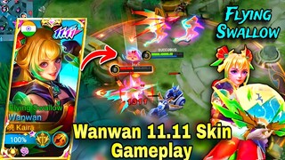 WANWAN NEW 11.11 SKIN GAMEPLAY!😍FLYING SWALLOW🐧❤️