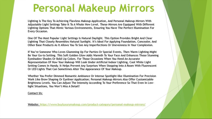Personal Makeup Mirrors