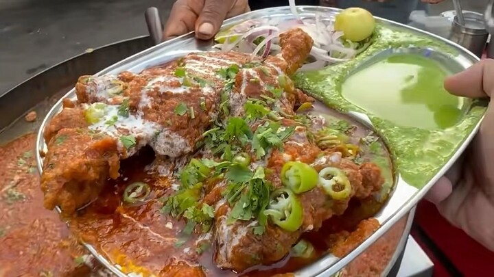 Genghis Chicken for 200 rupees—half a whole chicken!
