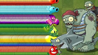50 Cây tăng sức mạnh tối đa chống lại Zombie khổng lồ cướp biển cấp độ 20 - PvZ 2