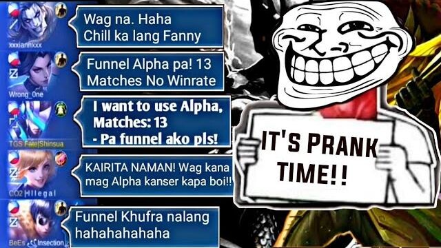 13 MATCHES ALPHA prank! Haha galit na galit kakampi nung sinabi kong pafunnel ako! Laughtrip!| MLBB