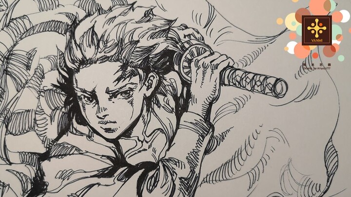 [sketch] JoJo style drawing of Demon Slayer