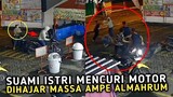 NGERIH !! Suami istri Nyolong Motor Babak Belur Dihantam Massa