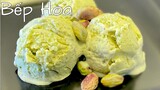 Kem hạt dẻ cười/Pistachio ice cream_Cách làm kem hạt cười xốp mềm,không bị dăm đá,béo bùi hấp dẫn🌸