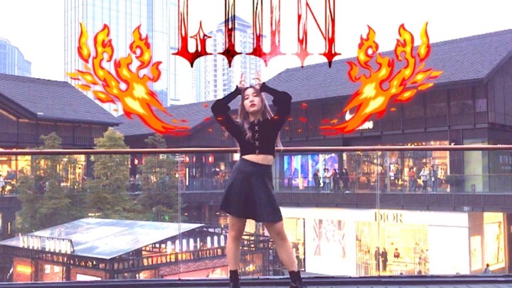 【Suna】Menari koreografi GIDLE “Lion” dengan penuh percaya diri di pusat kota, efek sinkronisasi lang