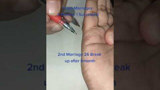 Three Marriage Lines Two Separation 0ne successful Palmistry 86#astrology #life #marriage #divorce